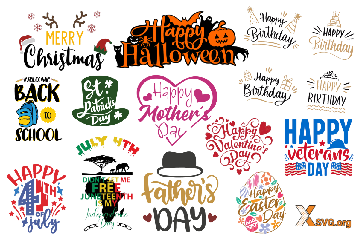 HOLIDAYS SVG