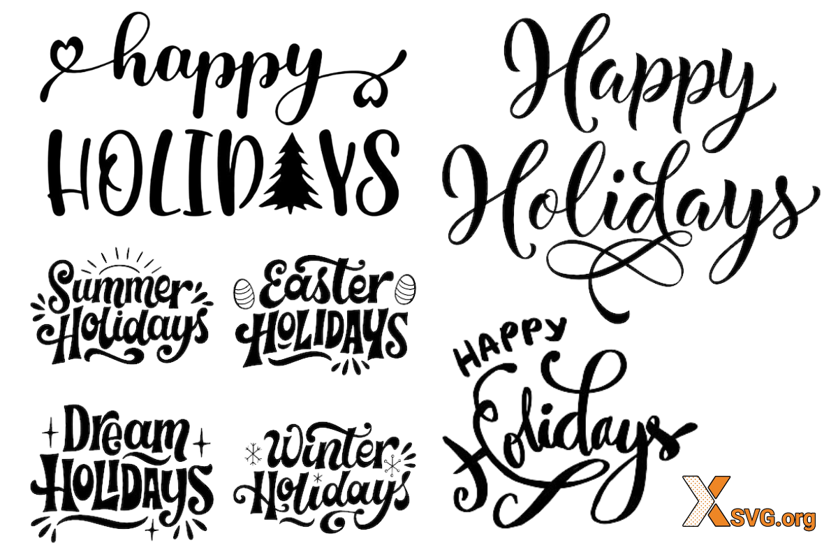 HOLIDAYS SVG text